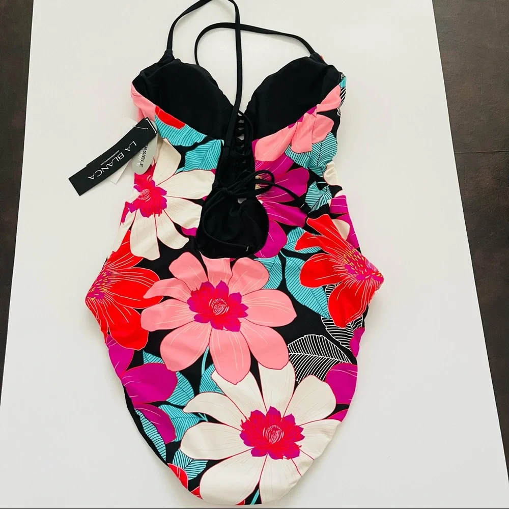 La Blanca Reversible/Tummy Control One-Piece Swimsuit - Picture 5 of 9